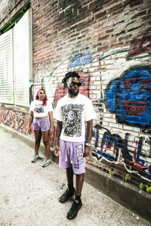 Mohair shorts (purple)