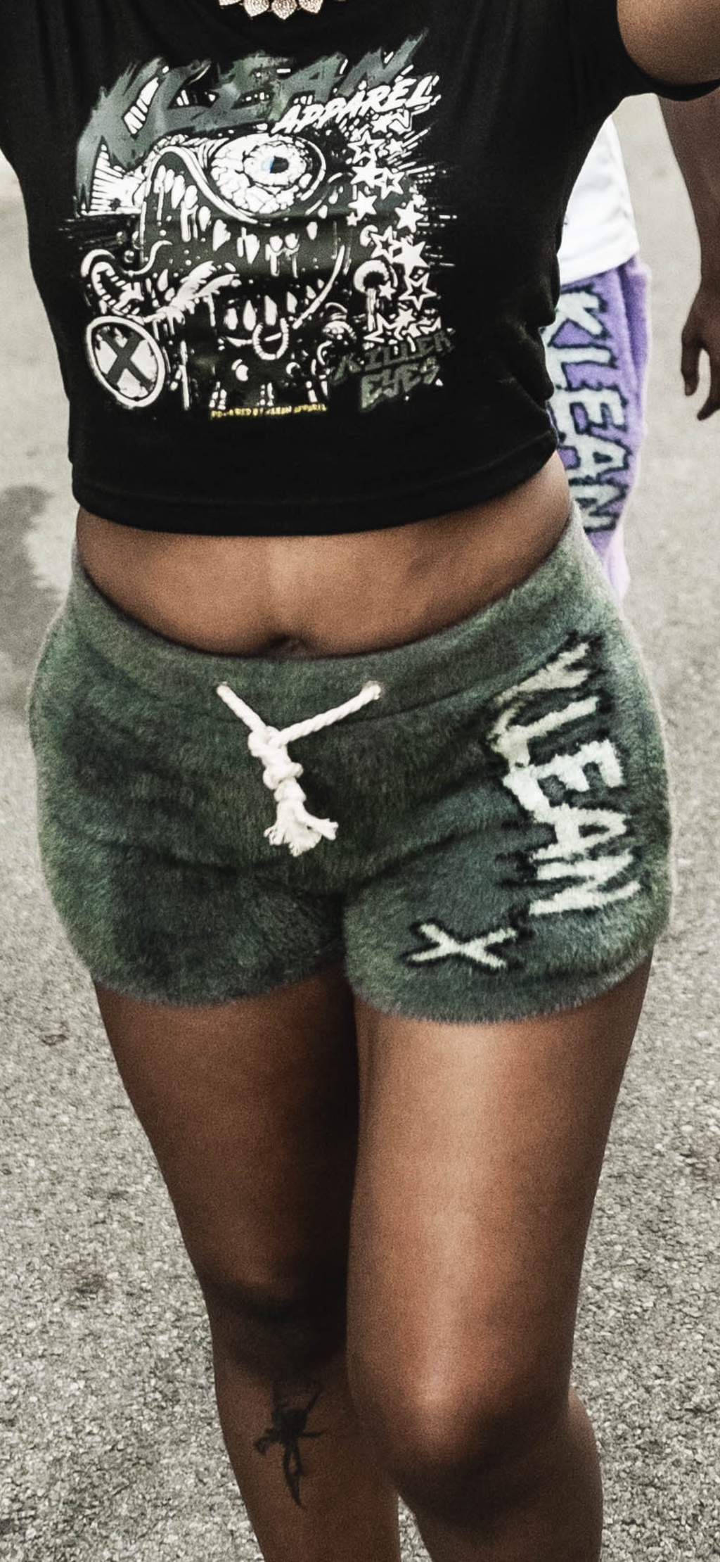 Mohair women shorts (Gray)