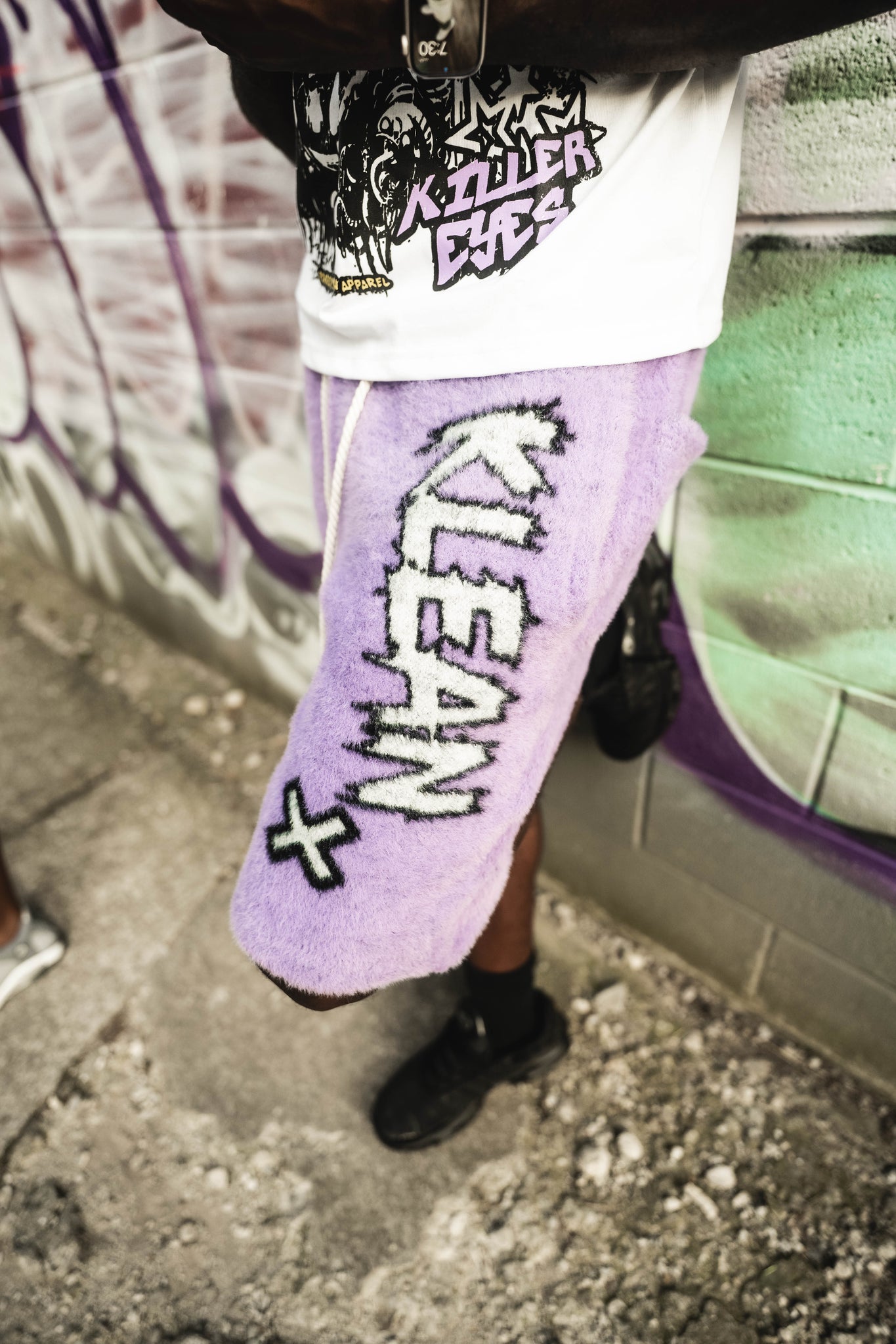 Mohair shorts (purple)